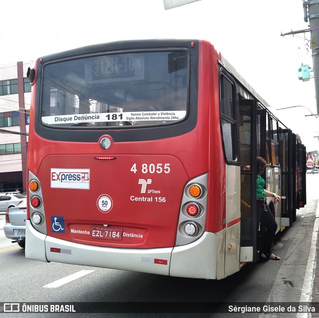 Express Transportes Urbanos Ltda 4 8055 na cidade de São Paulo, São Paulo, Brasil, por Sérgiane Gisele da Silva. Número da foto: #8424961.
