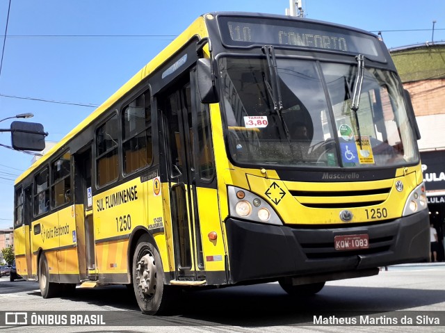 Viação Sul Fluminense 1250 na cidade de Volta Redonda, Rio de Janeiro, Brasil, por Matheus Martins da Silva. Número da foto: #8423440.