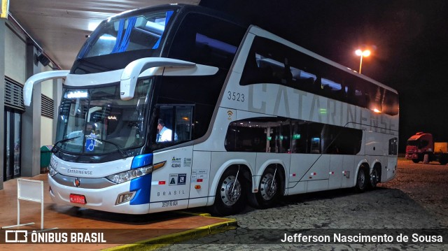 Auto Viação Catarinense 3523 na cidade de Guarapuava, Paraná, Brasil, por Jefferson Nascimento de Sousa. ID da foto: 8423278.