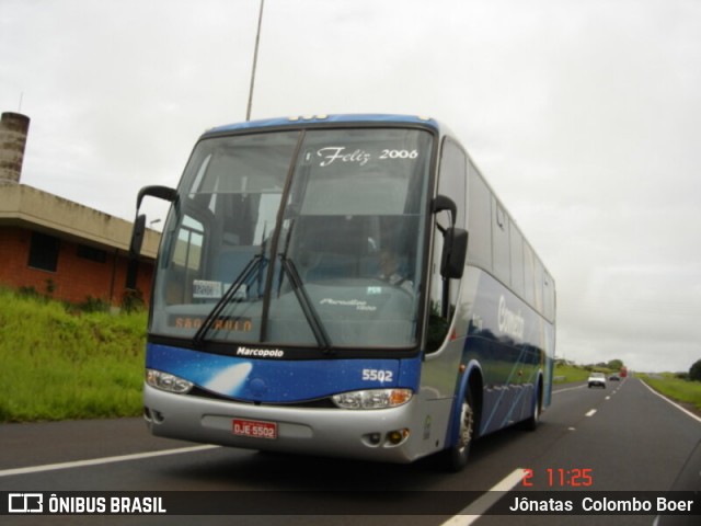 Viação Cometa 5502 na cidade de Araraquara, São Paulo, Brasil, por Jônatas  Colombo Boer. ID da foto: 8426782.