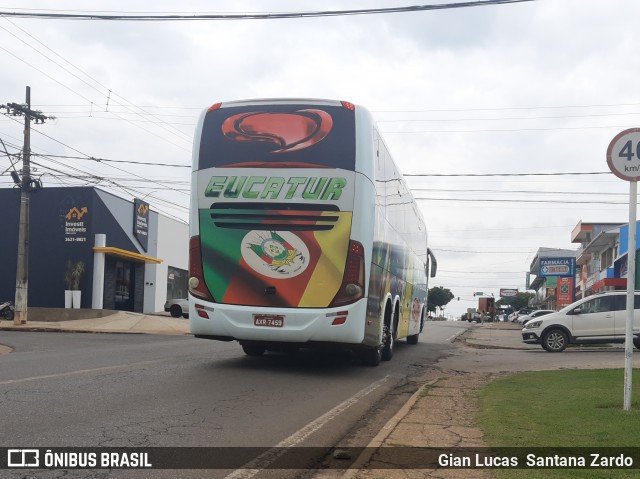 Eucatur - Empresa União Cascavel de Transportes e Turismo 4916 na cidade de Ji-Paraná, Rondônia, Brasil, por Gian Lucas  Santana Zardo. ID da foto: 8427605.