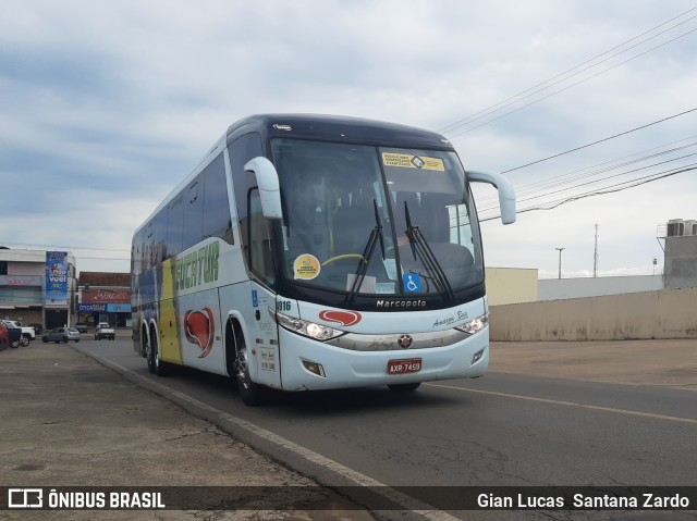 Eucatur - Empresa União Cascavel de Transportes e Turismo 4916 na cidade de Ji-Paraná, Rondônia, Brasil, por Gian Lucas  Santana Zardo. ID da foto: 8427598.