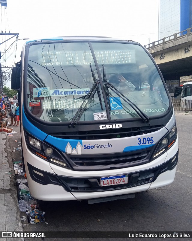 Auto Ônibus Alcântara 3.095 na cidade de São Gonçalo, Rio de Janeiro, Brasil, por Luiz Eduardo Lopes da Silva. Número da foto: #8428749.
