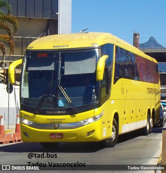 Viação Itapemirim 60067 na cidade de Rio de Janeiro, Rio de Janeiro, Brasil, por Tadeu Vasconcelos. Número da foto: #8427103.