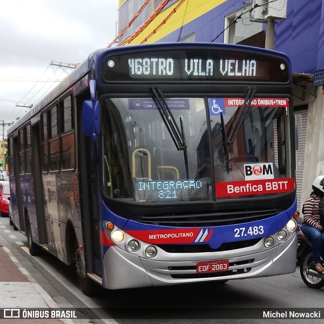 BBTT - Benfica Barueri Transporte e Turismo 27.483 na cidade de Itapevi, São Paulo, Brasil, por Michel Nowacki. ID da foto: 8431658.