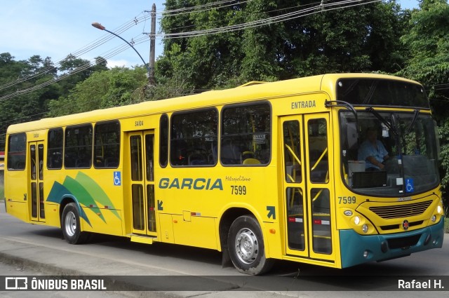 Viação Garcia 7599 na cidade de Duque de Caxias, Rio de Janeiro, Brasil, por Rafael H.. ID da foto: 8430802.