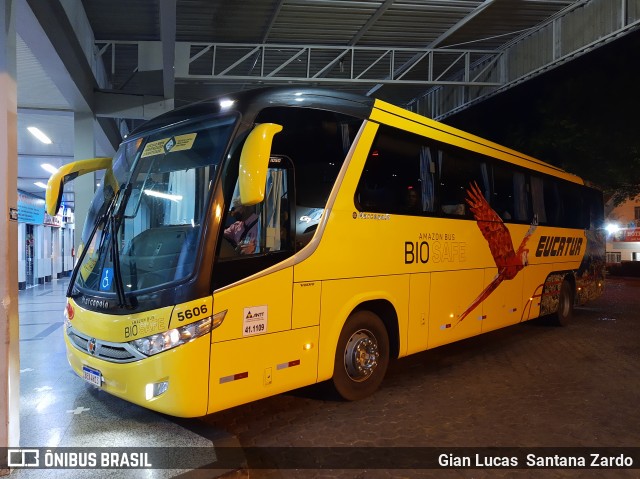 Eucatur - Empresa União Cascavel de Transportes e Turismo 5606 na cidade de Ji-Paraná, Rondônia, Brasil, por Gian Lucas  Santana Zardo. Número da foto: #8429990.