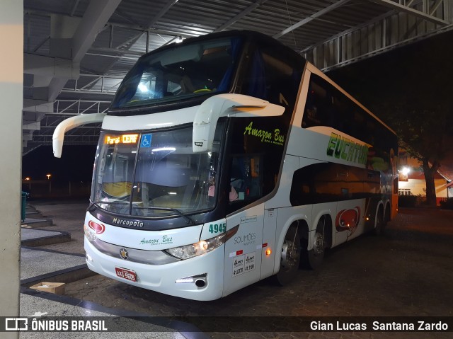 Eucatur - Empresa União Cascavel de Transportes e Turismo 4945 na cidade de Ji-Paraná, Rondônia, Brasil, por Gian Lucas  Santana Zardo. ID da foto: 8429974.