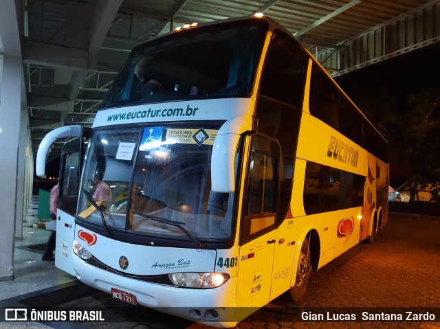 Eucatur - Empresa União Cascavel de Transportes e Turismo 4401 na cidade de Ji-Paraná, Rondônia, Brasil, por Gian Lucas  Santana Zardo. ID da foto: 8430012.