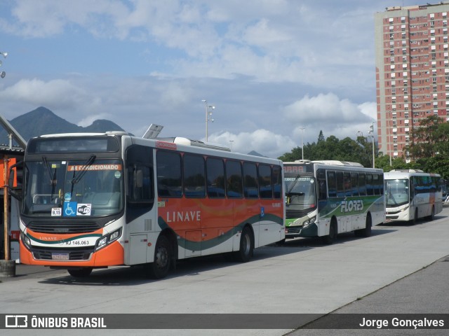 Linave Transportes RJ 146.063 na cidade de Rio de Janeiro, Rio de Janeiro, Brasil, por Jorge Gonçalves. Número da foto: #8433309.