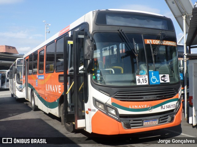 Linave Transportes RJ 146.113 na cidade de Rio de Janeiro, Rio de Janeiro, Brasil, por Jorge Gonçalves. Número da foto: #8438509.