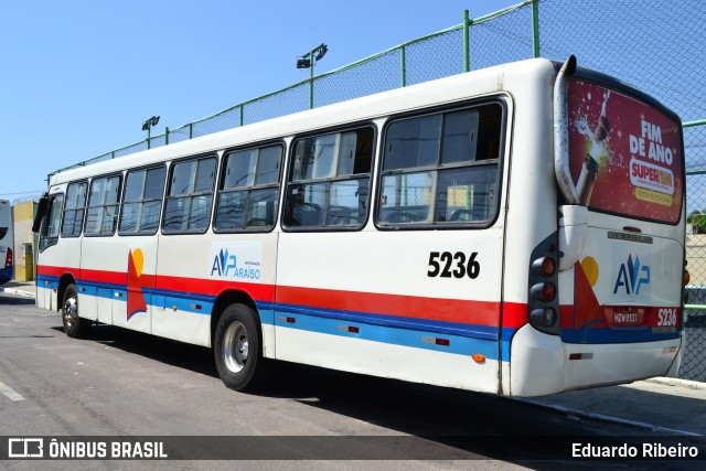 AVP - Auto Viação Paraíso 5236 na cidade de Aracaju, Sergipe, Brasil, por Eduardo Ribeiro. ID da foto: 8439895.