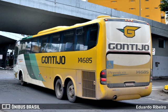 Empresa Gontijo de Transportes 14685 na cidade de Belo Horizonte, Minas Gerais, Brasil, por Eduardo Ribeiro. ID da foto: 8439924.