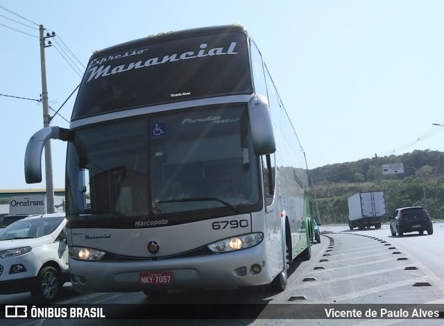 Expresso Manancial 6790 na cidade de Contagem, Minas Gerais, Brasil, por Vicente de Paulo Alves. ID da foto: 8437753.