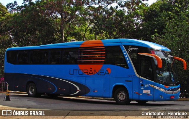 Litorânea Transportes Coletivos 5871 na cidade de São Paulo, São Paulo, Brasil, por Christopher Henrique. ID da foto: 7486029.