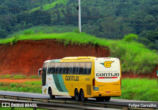 Empresa Gontijo de Transportes 11980 na cidade de Atibaia, São Paulo, Brasil, por Felipe Carvalho. ID da foto: 7487226.