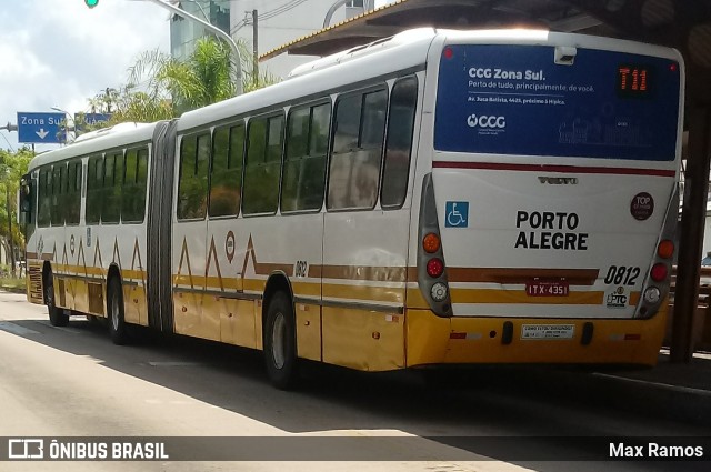 Companhia Carris Porto-Alegrense 0812 na cidade de Porto Alegre, Rio Grande do Sul, Brasil, por Max Ramos. ID da foto: 7485586.