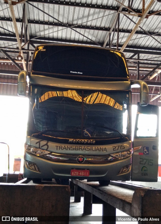 Transbrasiliana Transportes e Turismo 2715 na cidade de Goiânia, Goiás, Brasil, por Vicente de Paulo Alves. Número da foto: #7486991.