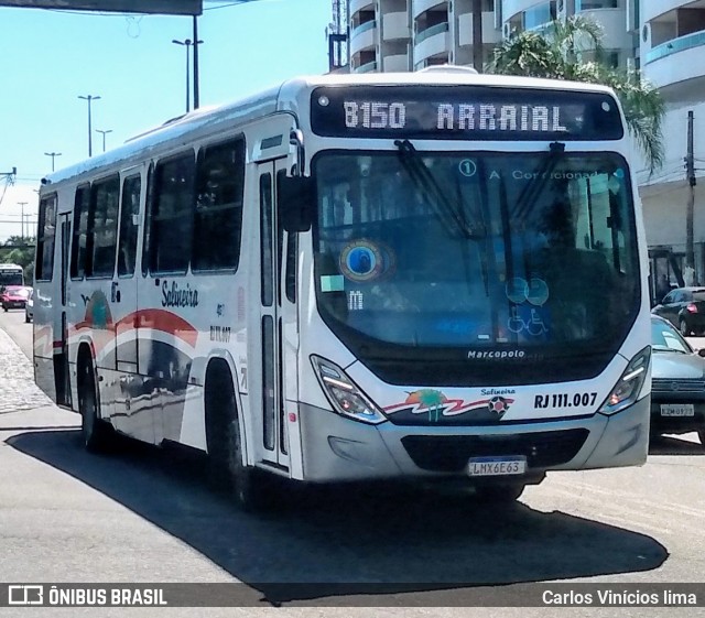 Auto Viação Salineira RJ 111.007 na cidade de Cabo Frio, Rio de Janeiro, Brasil, por Carlos Vinícios lima. Número da foto: #7486509.