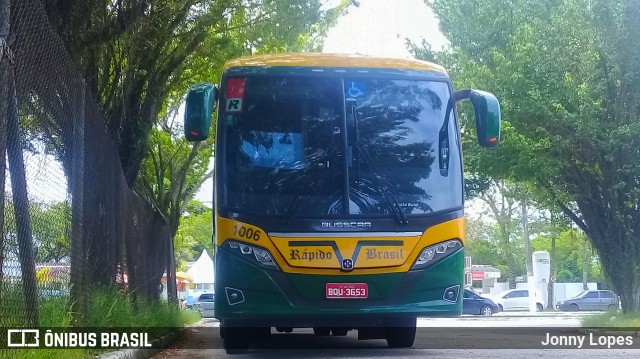 Viação Rápido Brasil 1006 na cidade de Guarujá, São Paulo, Brasil, por Jonny Lopes. ID da foto: 7486287.