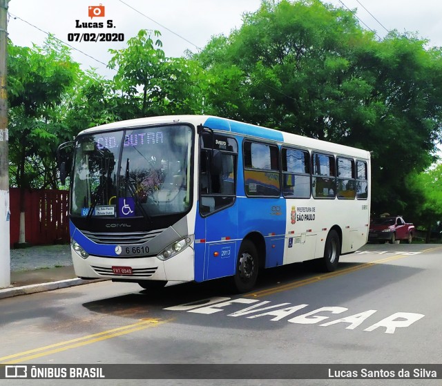 Transwolff Transportes e Turismo 6 6610 na cidade de São Paulo, São Paulo, Brasil, por Lucas Santos da Silva. ID da foto: 7513077.