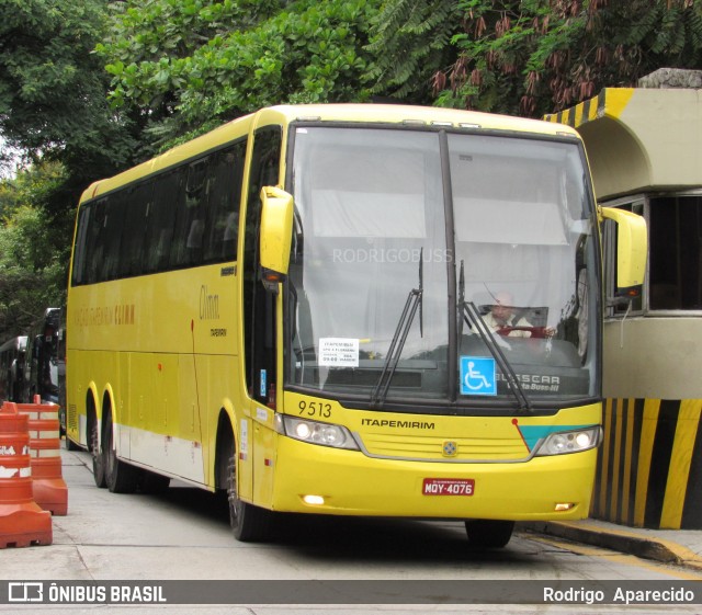 Viação Itapemirim 9513 na cidade de São Paulo, São Paulo, Brasil, por Rodrigo  Aparecido. ID da foto: 7513791.