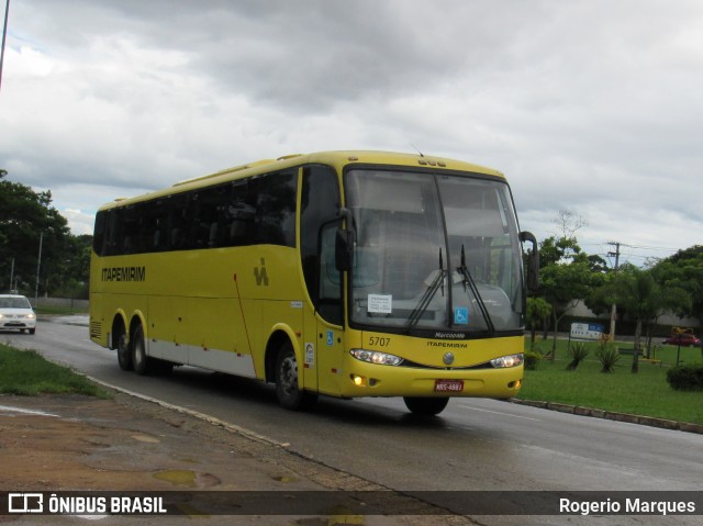 Viação Itapemirim 5707 na cidade de São José dos Campos, São Paulo, Brasil, por Rogerio Marques. Número da foto: #7513942.