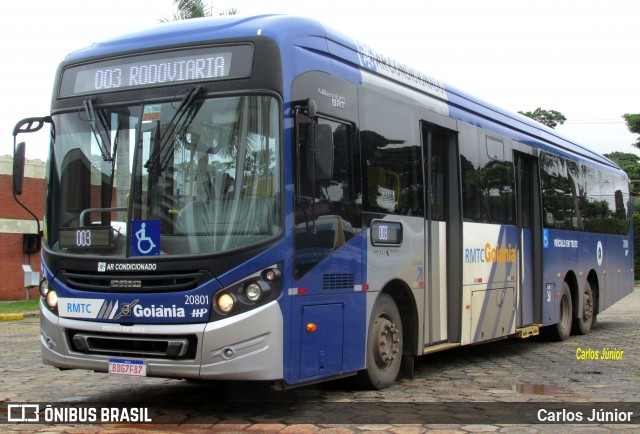 HP Transportes Coletivos 20801 na cidade de Goiânia, Goiás, Brasil, por Carlos Júnior. Número da foto: #7513622.
