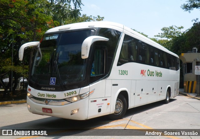 Auto Viação Ouro Verde 13093 na cidade de São Paulo, São Paulo, Brasil, por Andrey  Soares Vassão. Número da foto: #7514014.