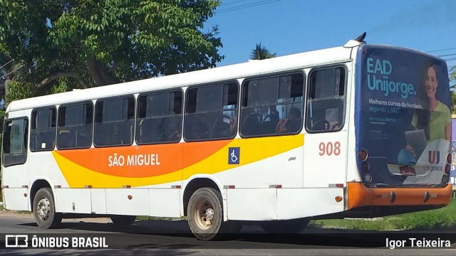 Transportes Urbanos São Miguel de Ilhéus 908 na cidade de Ilhéus, Bahia, Brasil, por Igor Teixeira. Número da foto: #7514184.