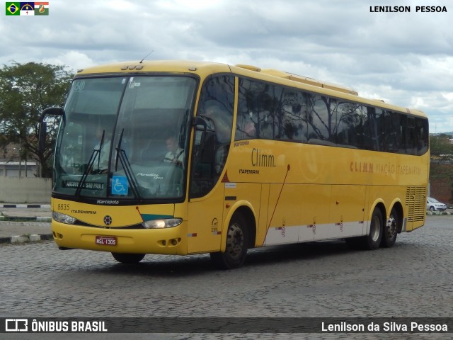 Viação Itapemirim 8835 na cidade de Caruaru, Pernambuco, Brasil, por Lenilson da Silva Pessoa. ID da foto: 7514384.