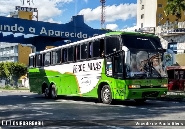 Viação Verde Minas 2172 na cidade de Aparecida, São Paulo, Brasil, por Vicente de Paulo Alves. ID da foto: 7513106.