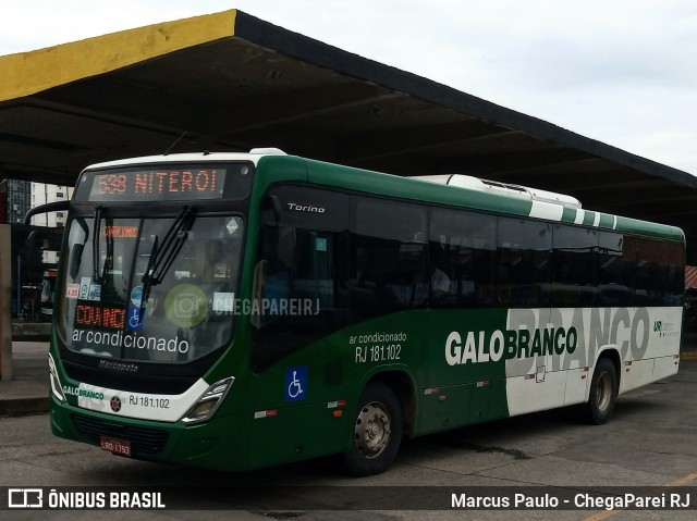 Viação Galo Branco RJ 181.102 na cidade de Niterói, Rio de Janeiro, Brasil, por Marcus Paulo - ChegaParei RJ. Número da foto: #7512714.