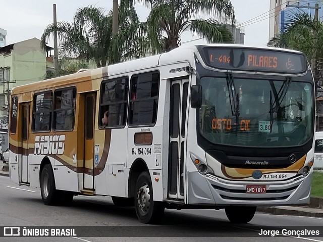 Transportes Fabio's RJ 154.064 na cidade de Rio de Janeiro, Rio de Janeiro, Brasil, por Jorge Gonçalves. Número da foto: #7515809.