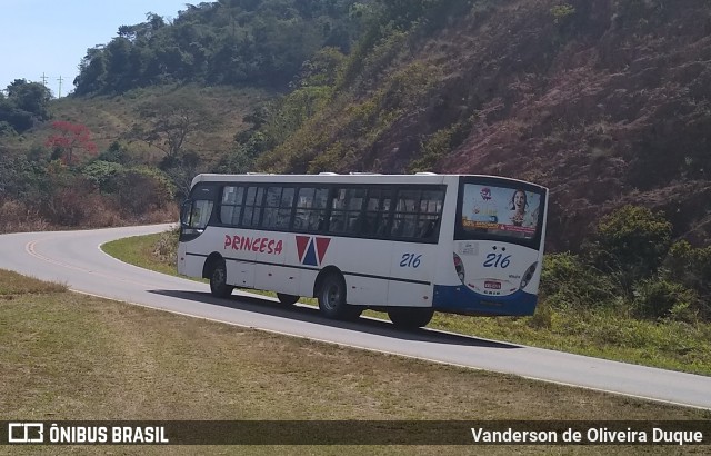 Viação Princesa da Serra 216 na cidade de Valença, Rio de Janeiro, Brasil, por Vanderson de Oliveira Duque. ID da foto: 7516257.