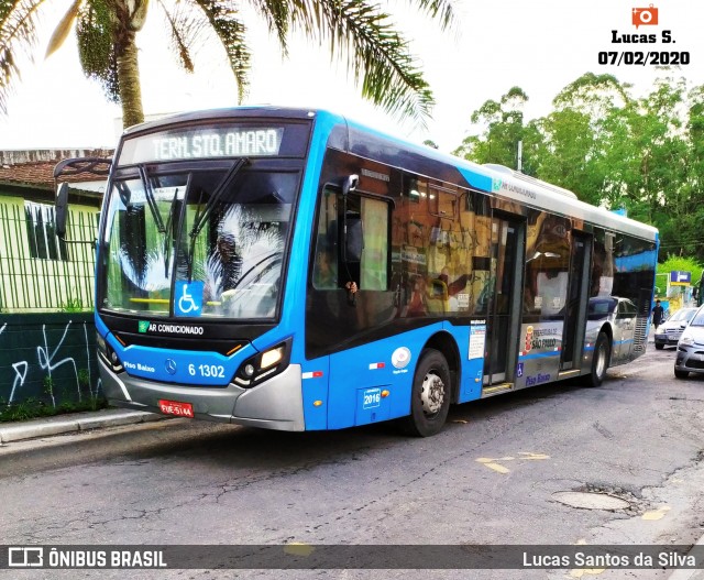 Viação Grajaú S.A. 6 1302 na cidade de São Paulo, São Paulo, Brasil, por Lucas Santos da Silva. ID da foto: 7518900.