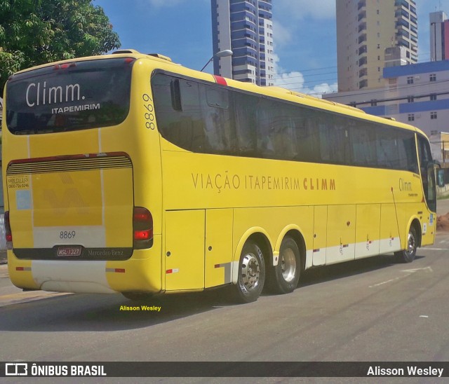 Viação Itapemirim 8869 na cidade de Fortaleza, Ceará, Brasil, por Alisson Wesley. Número da foto: #7518546.