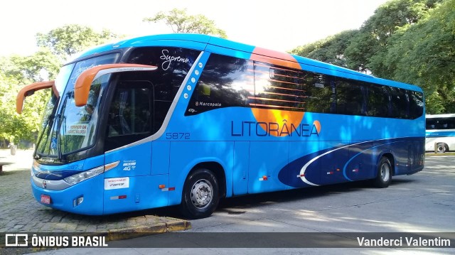 Litorânea Transportes Coletivos 5872 na cidade de São Paulo, São Paulo, Brasil, por Vanderci Valentim. Número da foto: #7521403.