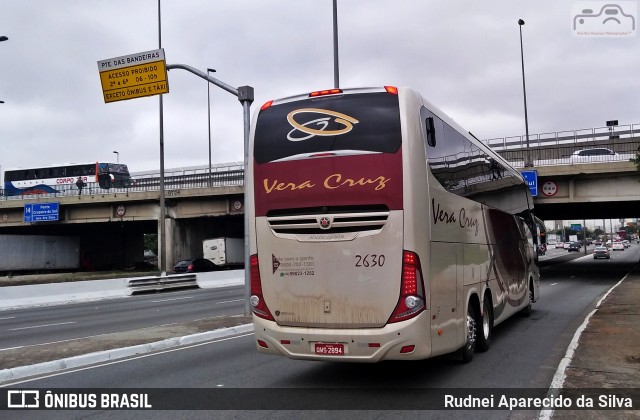 Vera Cruz Transporte e Turismo 2630 na cidade de São Paulo, São Paulo, Brasil, por Rudnei Aparecido da Silva. ID da foto: 7520515.