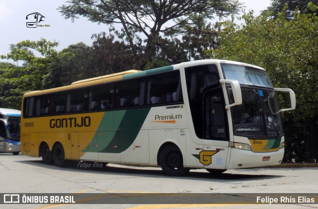 Empresa Gontijo de Transportes 11955 na cidade de São Paulo, São Paulo, Brasil, por Felipe Rhis Elias. ID da foto: 7522153.