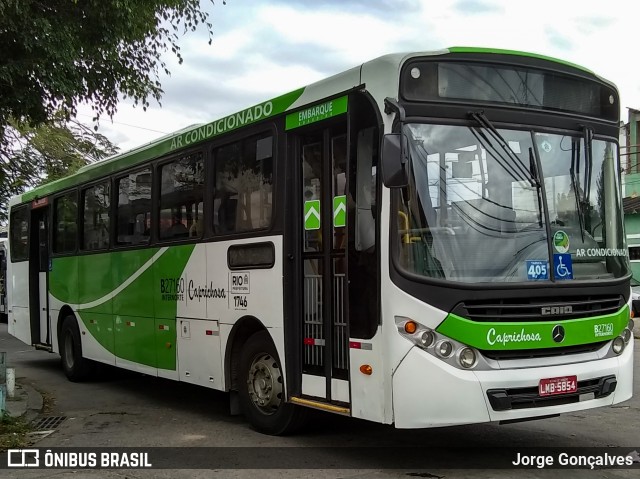 Caprichosa Auto Ônibus B27160 na cidade de Rio de Janeiro, Rio de Janeiro, Brasil, por Jorge Gonçalves. Número da foto: #7522506.