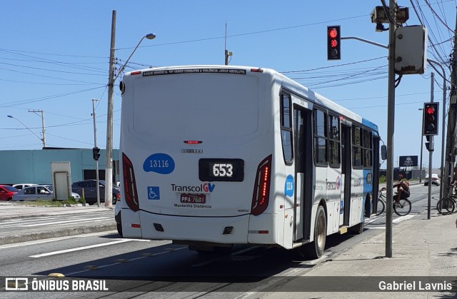 Vereda Transporte Ltda. 13116 na cidade de Vila Velha, Espírito Santo, Brasil, por Gabriel Lavnis. Número da foto: #7523023.