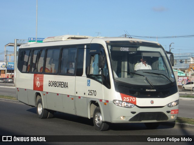 Borborema Imperial Transportes 2570 na cidade de Jaboatão dos Guararapes, Pernambuco, Brasil, por Gustavo Felipe Melo. ID da foto: 7523920.