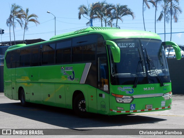 TRACOPA - Transportes Costarricenses Panameños 106 na cidade de San José, San José, Costa Rica, por Christopher Gamboa. ID da foto: 7524738.