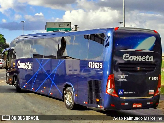 Viação Cometa 719633 na cidade de Belo Horizonte, Minas Gerais, Brasil, por Adão Raimundo Marcelino. ID da foto: 7525445.