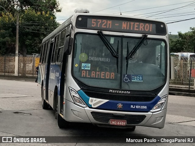 Auto Ônibus Fagundes RJ 101.096 na cidade de Niterói, Rio de Janeiro, Brasil, por Marcus Paulo - ChegaParei RJ. ID da foto: 7523870.