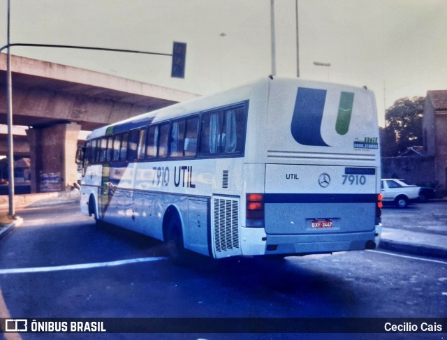 UTIL - União Transporte Interestadual de Luxo 7910 na cidade de Rio de Janeiro, Rio de Janeiro, Brasil, por Cecilio Cais. Número da foto: #7524622.