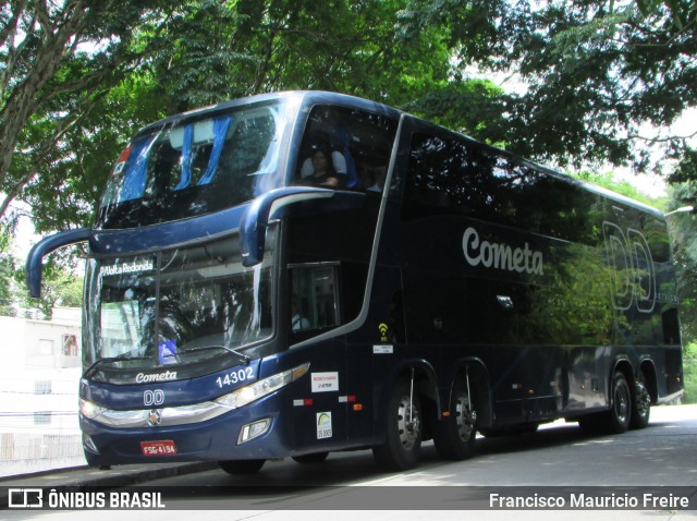 Viação Cometa 14302 na cidade de São Paulo, São Paulo, Brasil, por Francisco Mauricio Freire. ID da foto: 7526843.