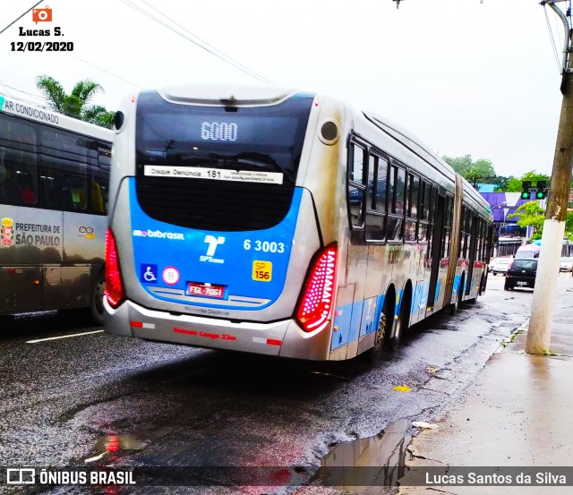 Viação Paratodos > São Jorge > Metropolitana São Paulo > Mobibrasil 6 3003 na cidade de São Paulo, São Paulo, Brasil, por Lucas Santos da Silva. Número da foto: #7526454.
