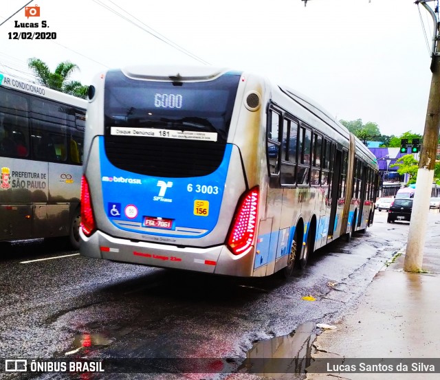 Viação Paratodos > São Jorge > Metropolitana São Paulo > Mobibrasil 6 3003 na cidade de São Paulo, São Paulo, Brasil, por Lucas Santos da Silva. ID da foto: 7526454.